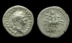 Domitian as Caesar, Denarius, Rider reverse, Historically Important!